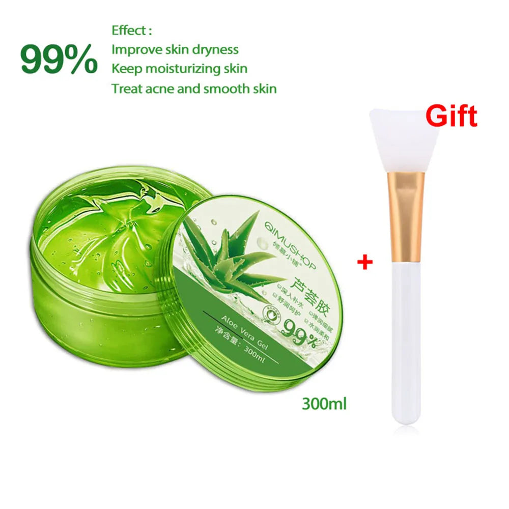 99% Aloe Vera Gel Moisturing Skin Face Cream Shrink Pores Day Cream Skincare Sleeping Mask Korean Skin Care Products 300G